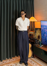 S/S ケーブルボタンカラーショートスリーブニット 6カラー