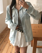 Icy Western Pocket Denim Shirt