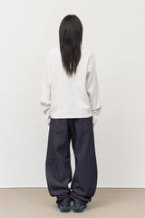 リブクロップ長袖Tシャツ