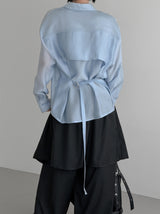 Yunseul Flare Belt Strap Shirt