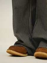 FF Stripe Curved Wide Pants