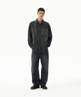 STAR RAW CUT DENIM SHIRT