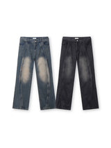 LMN Levy Curve Slit Wide Denim Pants (2 colors)