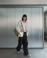 Coil camo snap parachute pants
