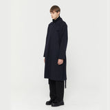 Studio Single Trench Coat Navy