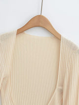 Rib Crop Bolero Cardigan
