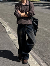 アンバーウォッシュドデニムパンツ (S, M, L)