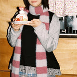 [SUTEKXWEBHOUSE] Stripe Ribbon Blouse - Black
