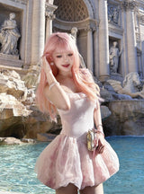ROSE ISLAND フローラルマルチレイヤージェリーフィッシュスカート