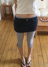 LACE SLIT BIKER LEGGINGS