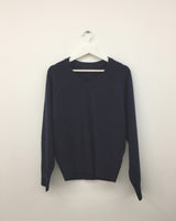 ファインウールVネックニット (5color)