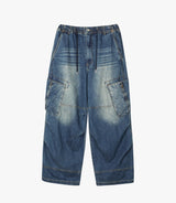 No.1376 zipper cago denim WD string PT
