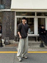 ダンストリップヘンリーTシャツ