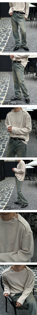 [Unisex]スラブウォッシングブーツカットパンツ