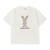 25SS ストライプラビットショートスリーブTシャツ クリーム