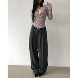 バイVネックフリルT