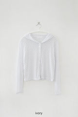sheer rib button cardigan (2c)