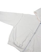 CUTTING CROP HOODIE ZIPUP_CREAM