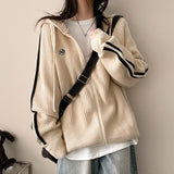 Neuja Two-Line Knitwear Hooded Zip-Up