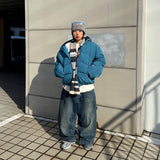 Oversized Welon-Slit Hooded Puffer Jacket
