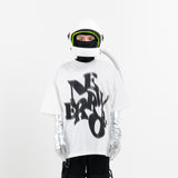 HIERARCHY STUDIOS New Error - White Blurry Oversized T-Shirt