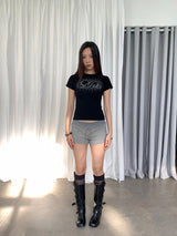 Bear dot banding casual short pants