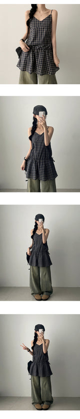 Mack Washing Stripe Diagonal Slot Denim Wide Pants
