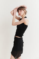 FAIRY HALTER TOP black