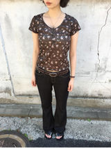 Lyocell Indigo Bootcut Pants (1color)