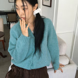 Cuang feminine fit alpaca raglan knit cardigan