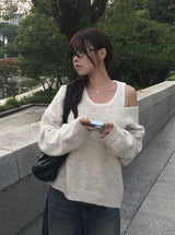 Thyssen ウォッシングデニムワイドパンツ