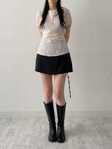 Ready Belted Wrap Skirt Pants