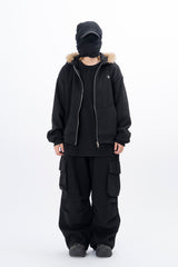 Rebe Raccoon Hooded Zip-Up