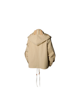 RELABEL Spatial Relationship (Positive and Negative) Beaded Pleated Washed Multi-coloured パッチワークダブルプルタブ取り外し可能なフードシャツ