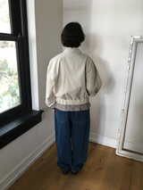 Petit check frill blouson (2color)