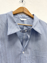 HOMME NECK POINT STRIPE SHIRT