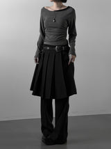 Sherry Layered Boat Neck Tee