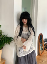 Rando Two-Way Net Loose Fit Summer Cardigan