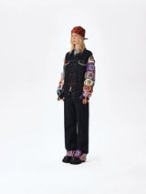 13DE MARZO Square Pattern Denim Jacket