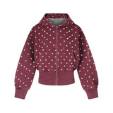 Odelia Dot Balloon Hoodie Zip-up