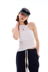 UNBALANCE SLEEVELESS TOP / WHITE