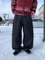  Cony big wide raw denim