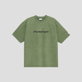 ウォッシュ加工サークルロゴTシャツ - GREEN