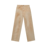 Fade-wash denim wide-leg jeans