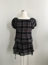 Dusky check blouse