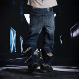 SEXXDEVIL Destroyed Washed Knife-Washed Jeans