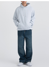 Authentic Relaxed Basic Hoodie White Melange
