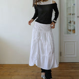 For Sunshine Moments Tiered Skirt White 