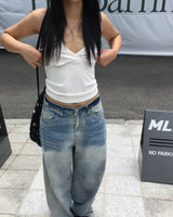 シャドーライトワイドデニムパンツ