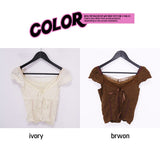 cocoa lace top (2color)